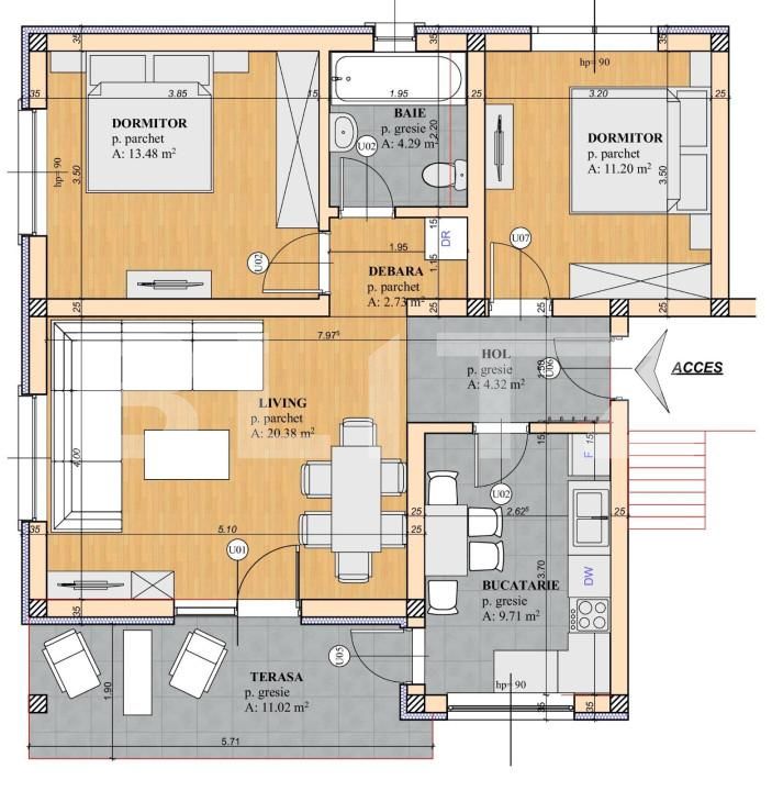 Apartament de vânzare 3 camere Apahida - 142037AV | BLITZ Cluj-Napoca | Poza3