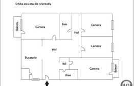 4 camere, 77 mp utili, decomandat, etaj intermediar, zona Farmec