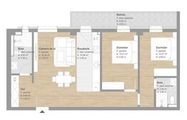 Apartament de 3 camere, finisat, 70 mp, tva inclus zona Tineretului