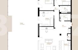 Apartament 4 camere, 117,94 mp, terasa, zona Vivo