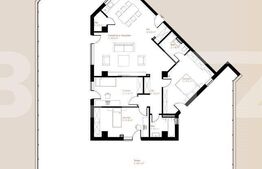 Penthouses 4 camere, 120 mp utili, terasa 255mp, Tva inclus zona Vivo