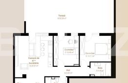 Apartament 3 camere, 72,01 mp + terasa 62,29 mp, zona Vivo