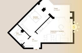 Apartament 2 camere, 49 mp + balcon 10 mp, Tva inclus, zona Vivo