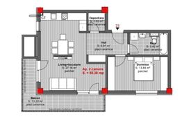 Apartament de lux, 2 camere, 56 mp si terasa 13 mp in zona Cetatii!