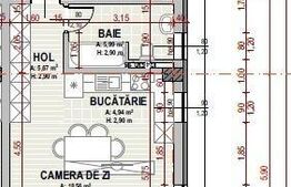 Apartament 2 camere, terasa 80 mp, 52 mp utili, zona Somesului