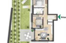 3 camere, 60 mp, semifinisat, terasa + gradina de 169 mp, zona linistita!