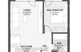 Apartament cu CF de 2 camere, etaj intermediar, Eroilor, Floresti 