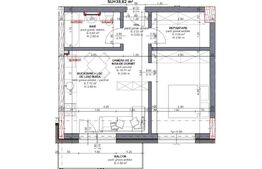 Apartament cu 2 camere, 39 mp, semifinisat, Beta Residence