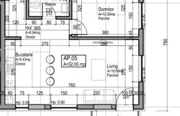 Apartament 2 camere, finisat, 52mp, Dambul Rotund