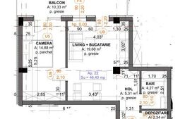 Apartamente 2camere, 47mp, Iris  TVA inclus! 