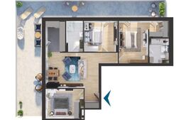 Penthouse 4 camere, 90 mp, terasa 70 mp, bloc nou, zona Iris