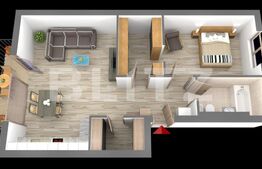 Apartament cu CF,  deosebit 2 camere 58 mp, semifinisat, Baciu