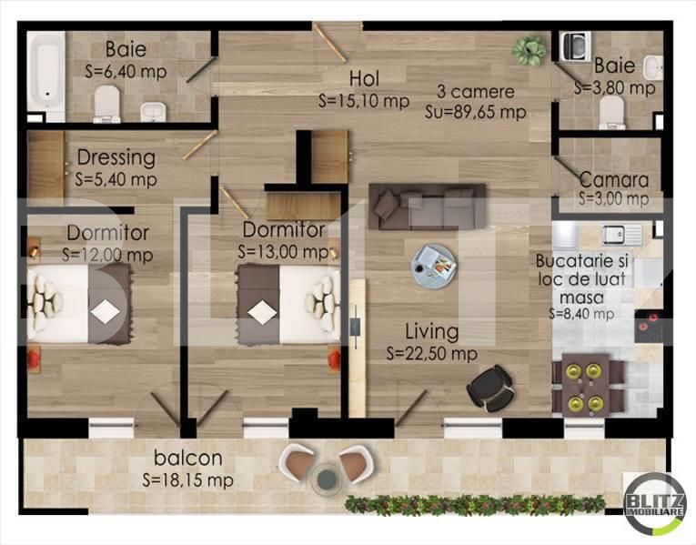 Apartament de vânzare 3 camere Marasti - 14276AV | BLITZ Cluj-Napoca | Poza2