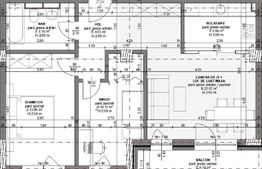 Proiect nou! Apartament 3 camere, 60 mp, semifinisat, Beta Residence