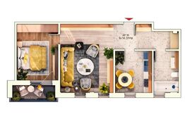 Apartament 2 camere decomandate, 55 mp, 4 mp balcon, parcare subterana