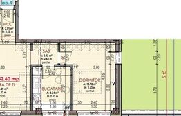  Apartament 2 cam, finisat, 52.7 mp, gradina, parcare