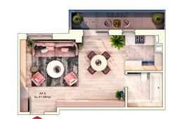 Garsoniera de 37 mp, 6 mp balcon, parcare subterana