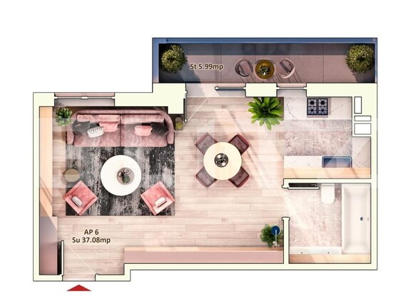 Garsonieră de vânzare Marasti - 142914AV | BLITZ Cluj-Napoca | Poza1