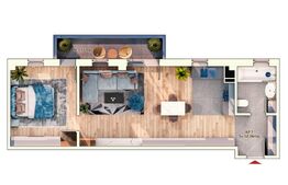 Apartament 2 camere, 52 mp, 6 mp balcon, parcare subterana