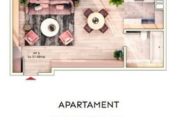 Apartament 1 camera, 37 mp, balcon, parcare subterana