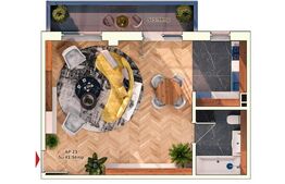 Garsoniera de 41.5 mp, 6 mp balcon, parcare subterana, zona Marasti