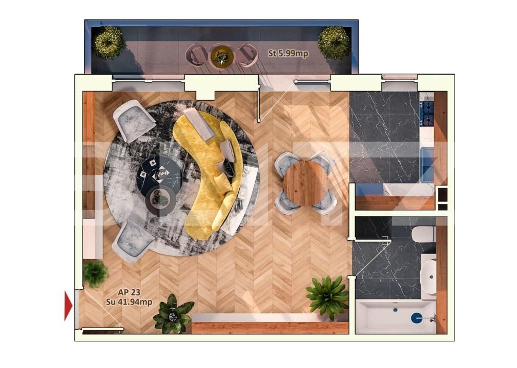 Garsonieră de vânzare Marasti - 142920AV | BLITZ Cluj-Napoca | Poza2