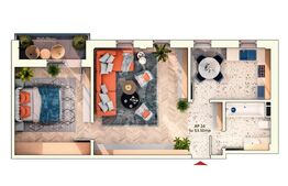 Apartament 2 camere decomandate, 57 mp, 4 mp balcon, parcare subterana