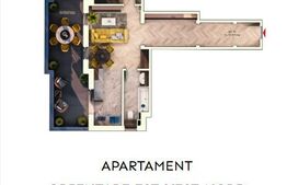 Apartament 2 camere semidecomandate, 52 mp, 9.30mp balcon, parcare subterana
