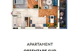 Apartament 2 camere semidecomandate, 52 mp, 9.30mp balcon, parcare subterana