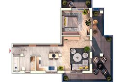 Apartament 2 camere, 52 mp,28 mp balcon, parcare subterana