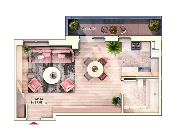 Garsonieră de vânzare Marasti - 142929AV | BLITZ Cluj-Napoca | Poza1