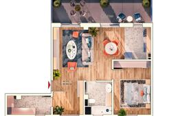 Apartament 2 camere, 61 mp, 15 mp balcon, parcare subterana