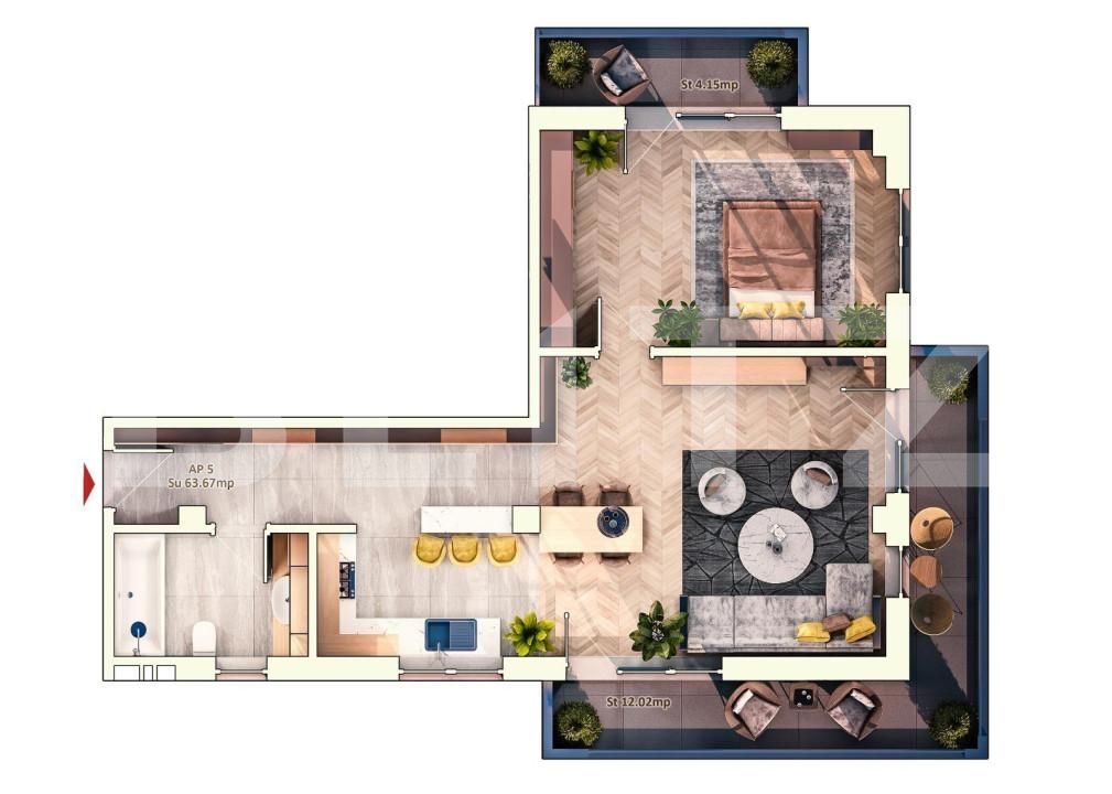 Apartament de vânzare 2 camere Marasti - 142942AV | BLITZ Cluj-Napoca | Poza2