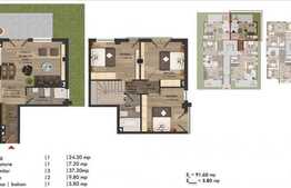 4 camere, 91,60 mp utili, semifinisat, zona strazii Buna Ziua