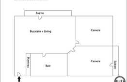 Apartament mobilat si utilat complet, 3 camere, 65 mp