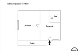 1 camera, 32 mp utili, imobil de tip casa/vila, terasa 12 mp, zona Piata Cipariu