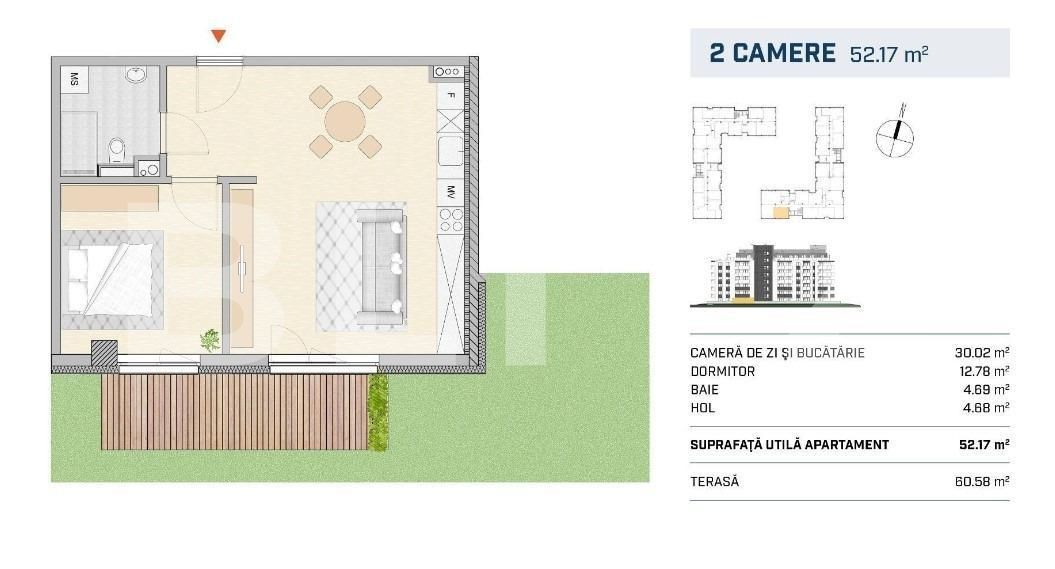 Apartament de vânzare 2 camere Semicentral - 143640AV | BLITZ Cluj-Napoca | Poza1