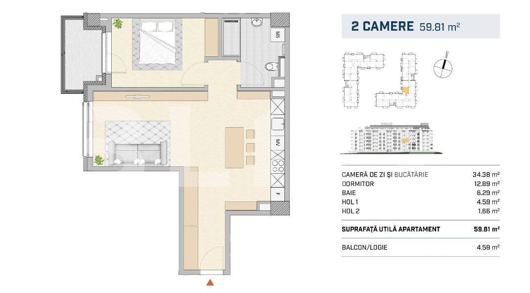 Apartament de vânzare 2 camere Semicentral - 143642AV | BLITZ Cluj-Napoca | Poza1