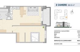 Apartament finisat, 2 camere spatioase, zona SEMICENTRALA