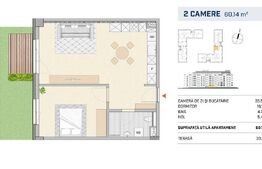 Apartament spatios, finisat cu gradina, orientare VESTICA