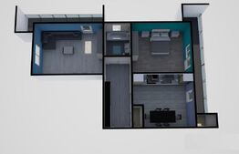 Apartament confort sporit, 2 camere decomandat, 60mp, 2 balcoane 10mp, Apahida