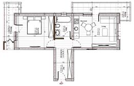 Apartament de 2 camere, 44,34 mp utili, etajul 2, zonă verde, in Apahida