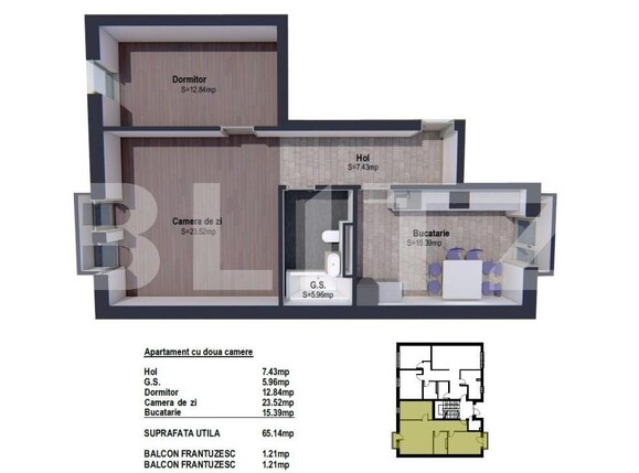 Apartament de vânzare 2 camere Iris - 143903AV | BLITZ Cluj-Napoca | Poza1