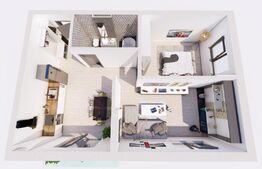 Apartament de 3 camere, semifinisat, in ansamblul Beta Residence