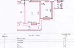 Apartament 3 camere, 67 mp, 2 balcoane, Zona Big