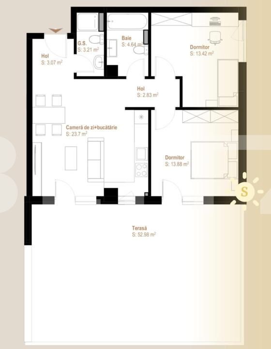 Apartament de vânzare 3 camere Exterior Vest - 144031AV | BLITZ Cluj-Napoca | Poza1