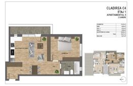 Apartament de 2 camere finisat, ansamblu privat de vile, orientare S-V,zona Vivo