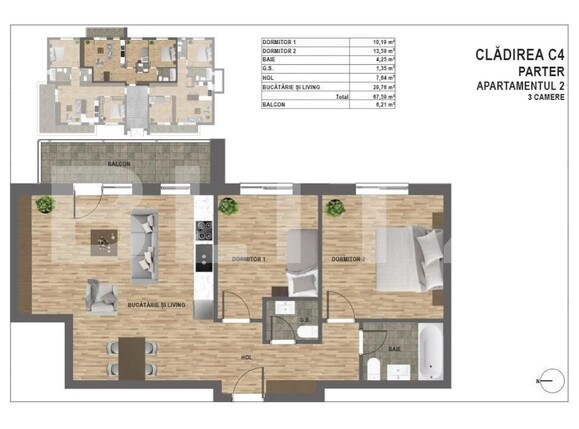 Apartament de vânzare 3 camere Manastur - 144036AV | BLITZ Cluj-Napoca | Poza1