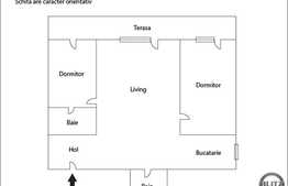 3 camere, 84,5 mp, terasa 57 mp, complet mobilat, zona strazii Tabacarilor