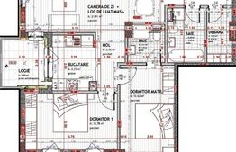  Apartament 3 cam, semifinisat, 79 mp, TVA inclus, zona Avram Iancu